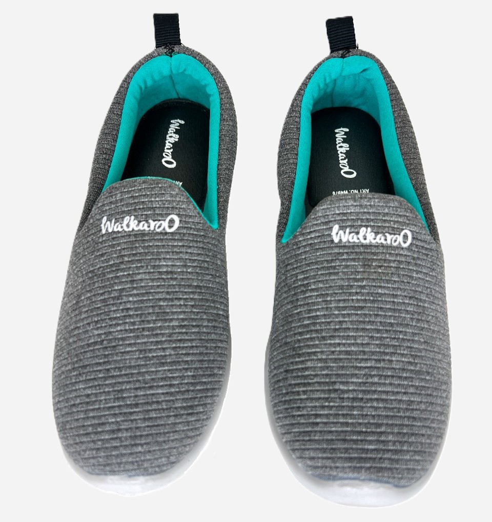 Walkaroo Ladies Grey Colored Casual Belly Shoes