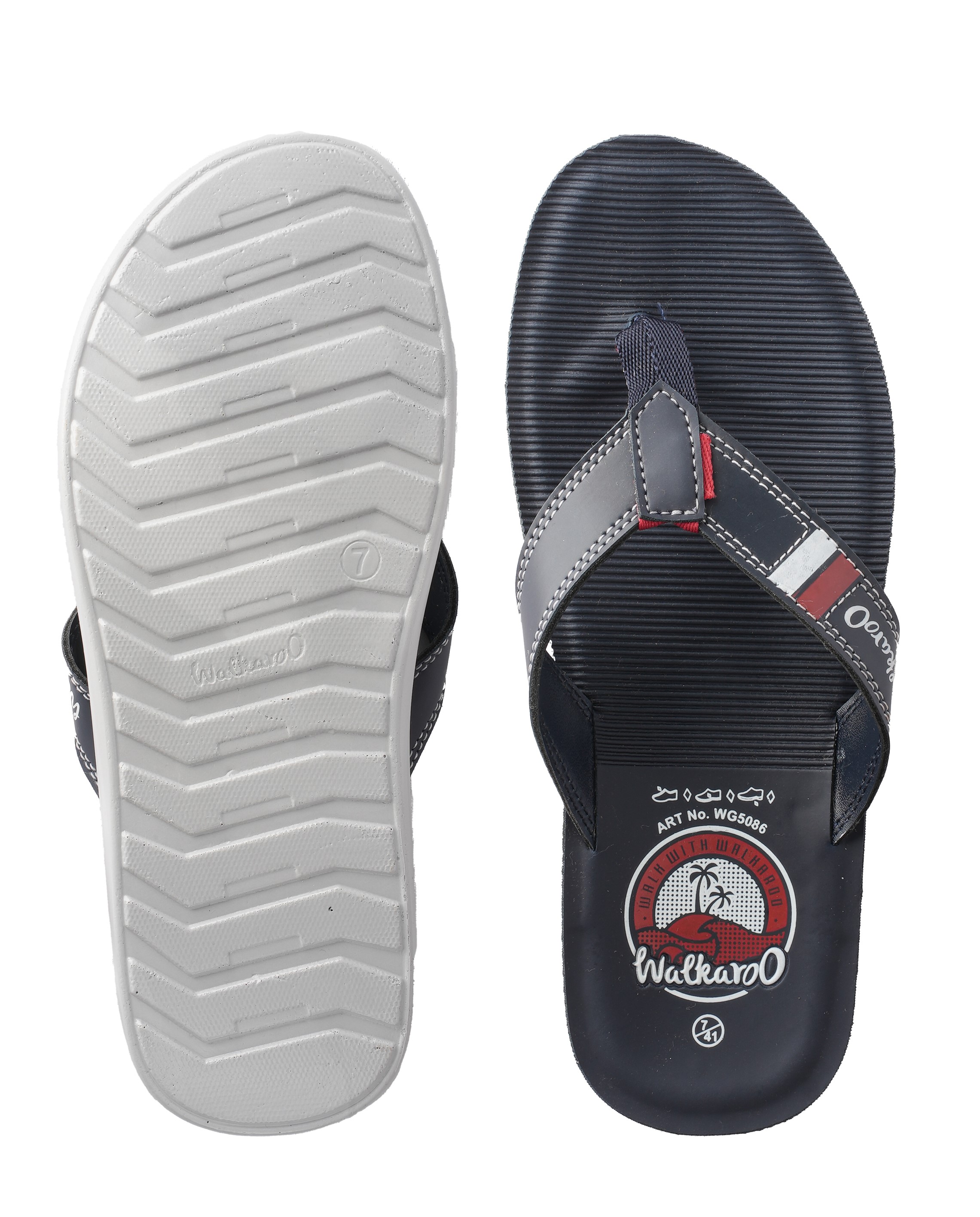Walkaroo Blue Colored Sandals for Men